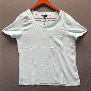 Talbots Green Silk‎ Fitted Short Sleeve T-Shirt